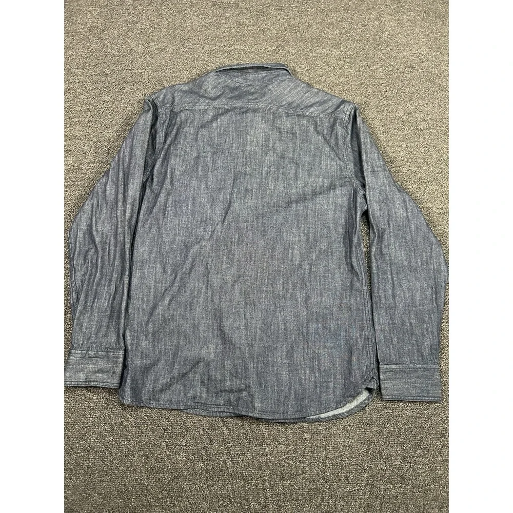 Levi's Denim Shirt Men's Large Dark Blue Denim Button Up‎ Western Pocket L/S